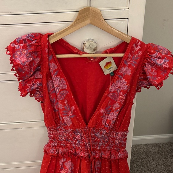 Farm Rio Red Olivia Lace Maxi Dress - Picture 7 of 11